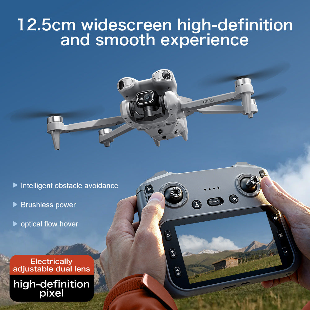 Drone with Screen HD Aerial Photography Brushless Obstacle Avoidance ESC Quadrcopter Toy Aircraft