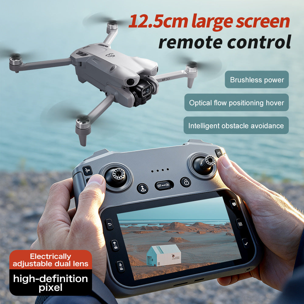 Drone with Screen HD Aerial Photography Brushless Obstacle Avoidance ESC Quadrcopter Toy Aircraft