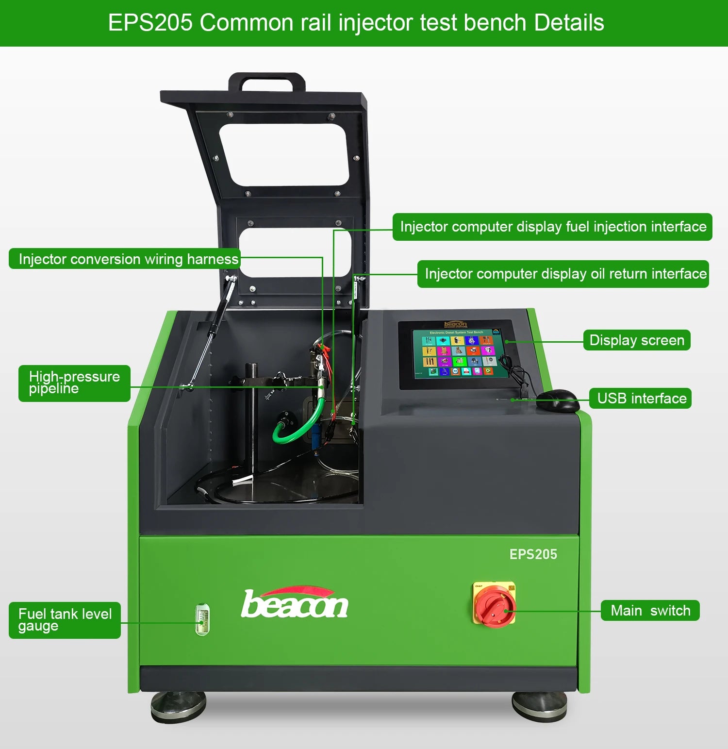 EPS205 NTS205 DTS205 BCS205 High Pressure Common Rail Diesel Injector Test Bench for Sale Cr Injector Test Bench