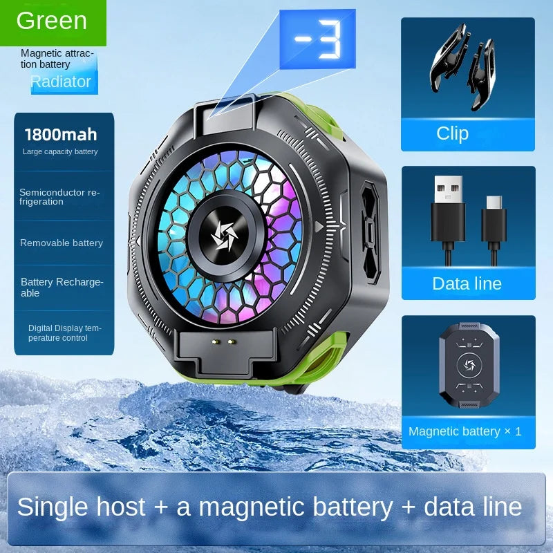 SL53 Mobile Phone Radiator Magnetic Absorption Digital Display Semiconductor Refrigeration Charging Model Cooling Battery