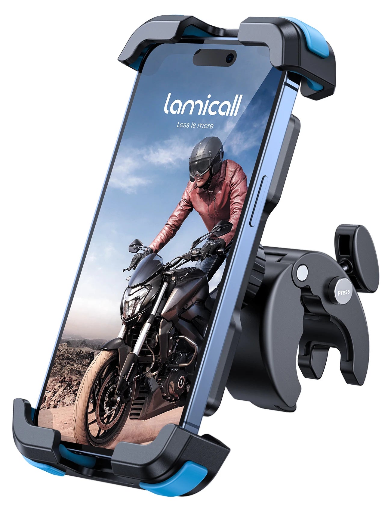 Lamicall BP07 Shockproof Bike Phone Holder Universal Motorcycle Phone Mount Stable Bicycle Phone Mount for Scooter Smart Phone