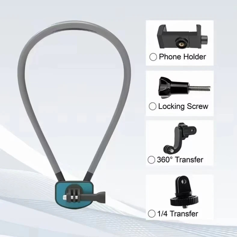 Adjustable Magnetic ABS Telesin Mobile Phone Holder for for 4-7.2 Popular Free-Hand Vlog Recording Flexible Desk Bed