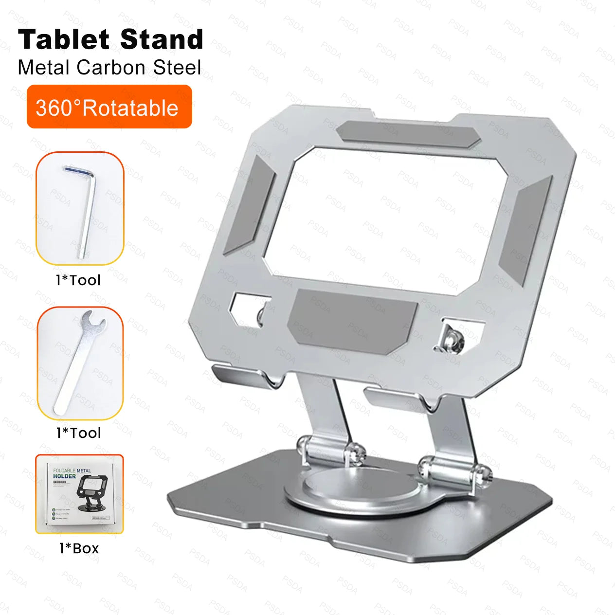 OEM Metal Carbon 360 Degree Rotation Laptop Tablet Stand Adjustable Laptop Stand for Desk Carbon Steel Computer Stand for Laptop