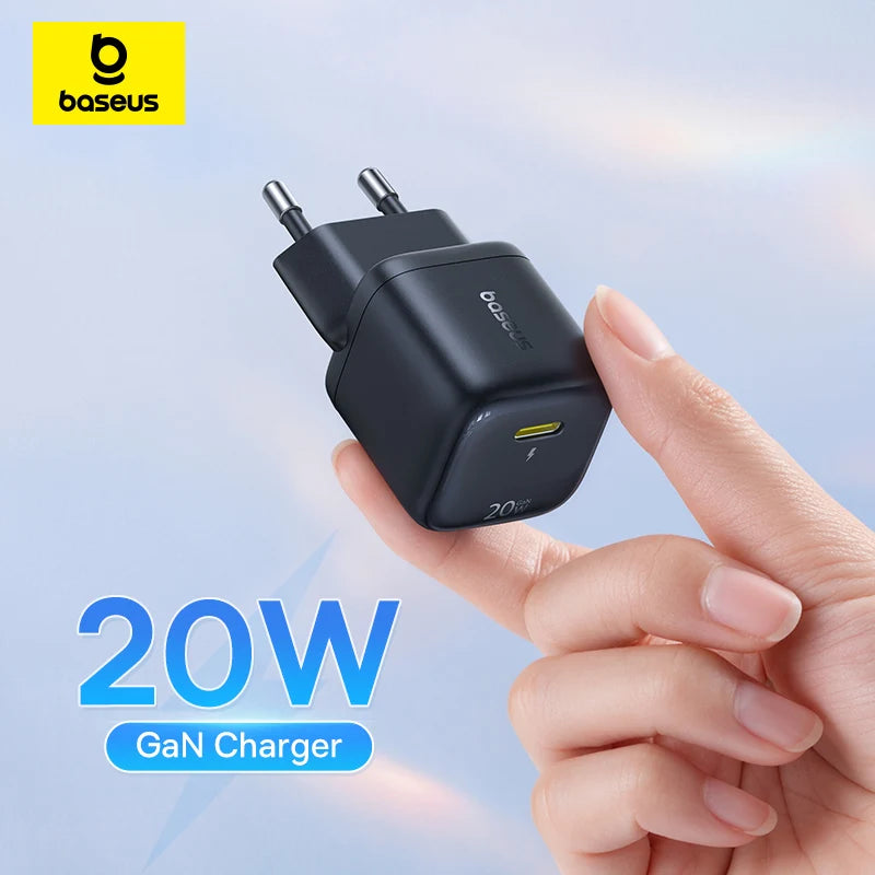 Baseus USB Type C Charger 20W Portable USB C Charger Support Type C PD Fast Charging For iPhone 15 14 13 12 Pro Max 11 X 8 Plus