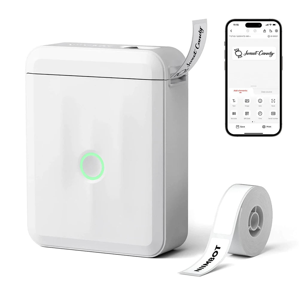Niimbot D11/D110 Label Maker Wireless Pocket Self-Adhesive Name Tag Sticker Printer for Home Office