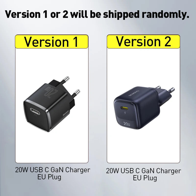 Baseus USB Type C Charger 20W Portable USB C Charger Support Type C PD Fast Charging For iPhone 15 14 13 12 Pro Max 11 X 8 Plus