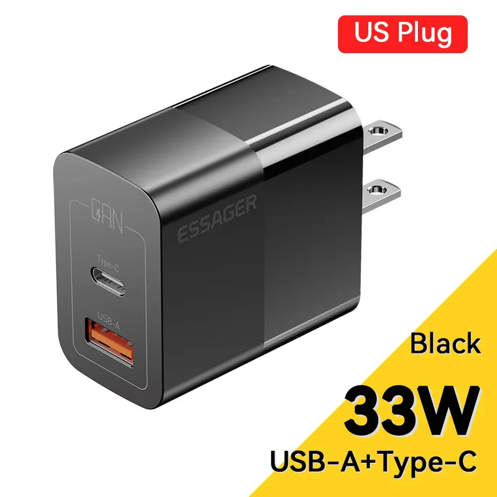 Essager USB C Charger 33W GaN Type C PD Fast Charging For iPhone 14 13 12 11 Pro Max XS 8 P For iPad Pro Air iPad Mini