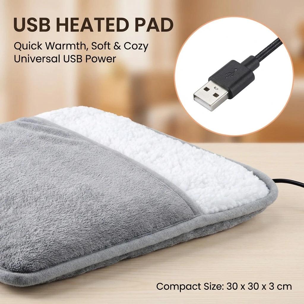 Winter Electric Foot Heating Pad Soft Washable Flannel Foot Warmer with Constant Temperature Heating Foot Warming Mat