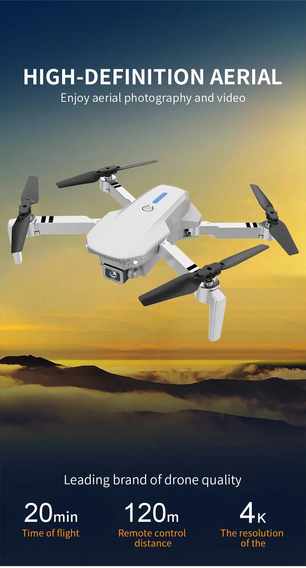 2025 E88 Professional HD 4K RC Drone Wide Angle Camera Foldable Helicopter Quadcopter Aircraft Kid Gift Toys By KBDFA