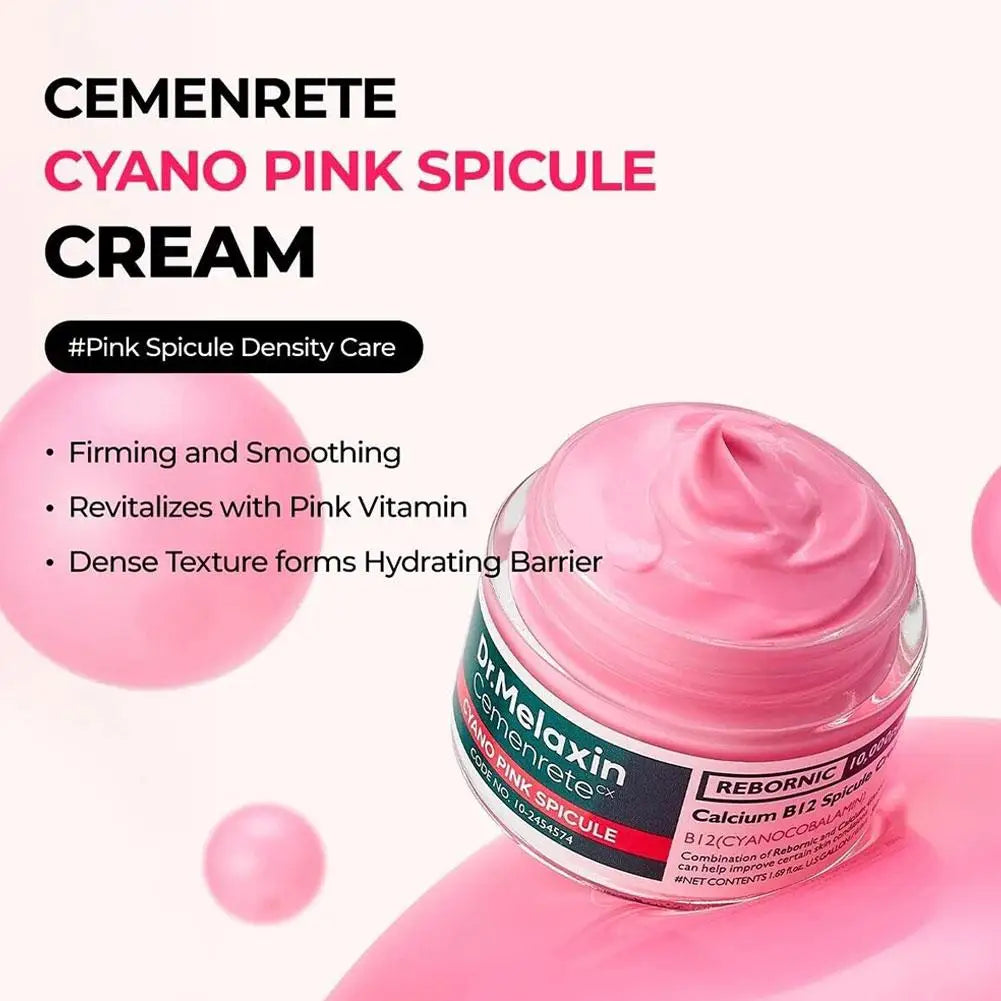 Dr.Melaxin Calcium B12 Pink Spicule Serum Cream Lighten Dark Spot Shrink Pore Wrinkle Reduction Enhance Skin Elasticity Skincare