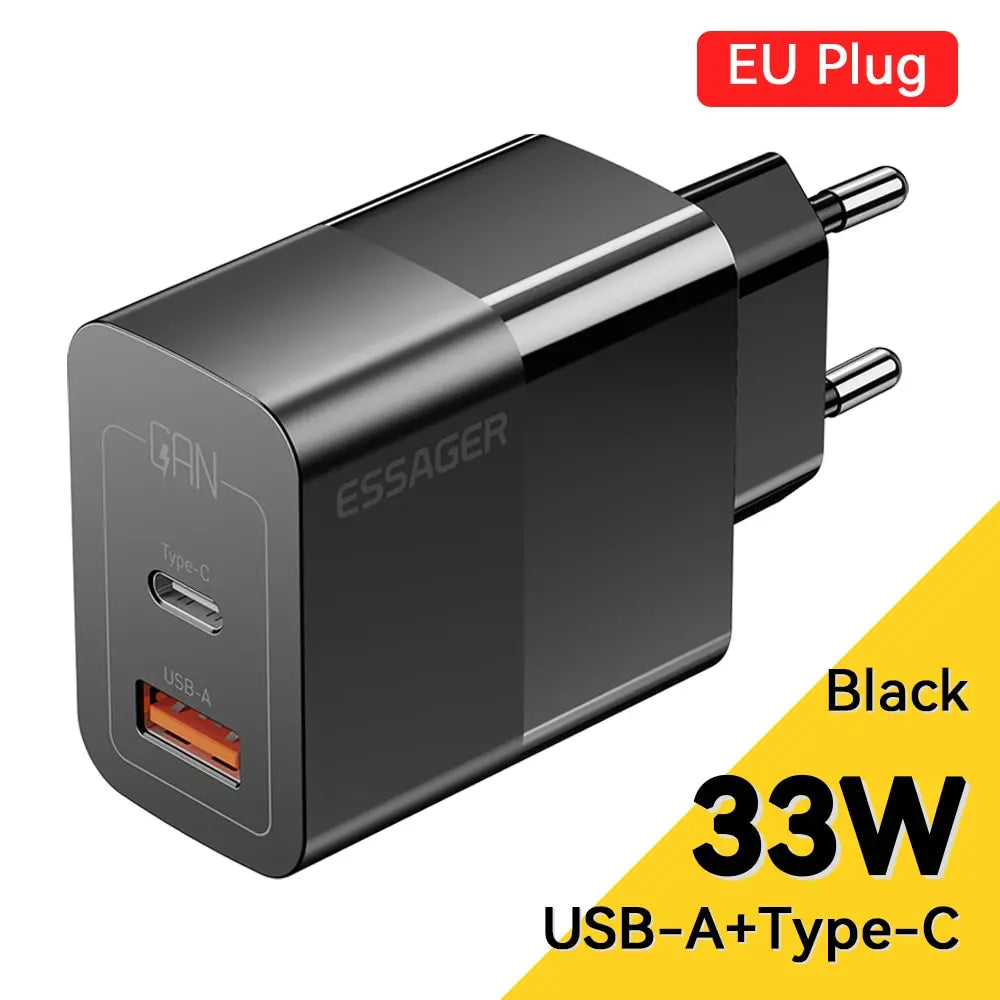 Essager USB C Charger 33W GaN Type C PD Fast Charging For iPhone 14 13 12 11 Pro Max XS 8 P For iPad Pro Air iPad Mini