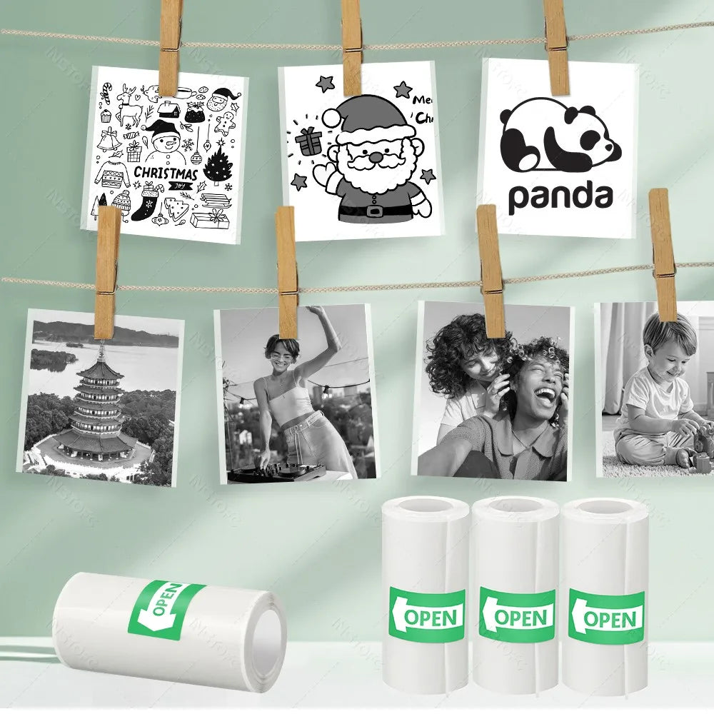 58mm Photo Label Portable Mini Thermal Printer Sticker Memo Tag Printing Cute Bluetooth Printer for IOS Android or 57mm Paper