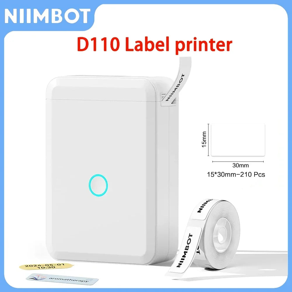 Niimbot D110 Portable Mini Printer Thermal Adhesive Sticker Label Printer Inkless Pocket Label Maker UV Printer For Mobile Label