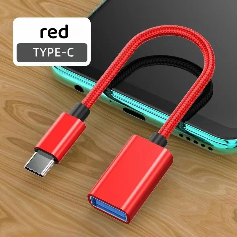 OTG Type C Cable Adapter USB to Type C Adapter Connector for Xiaomi Samsung Universal OTG Data Cable Converter for MacBook Pro