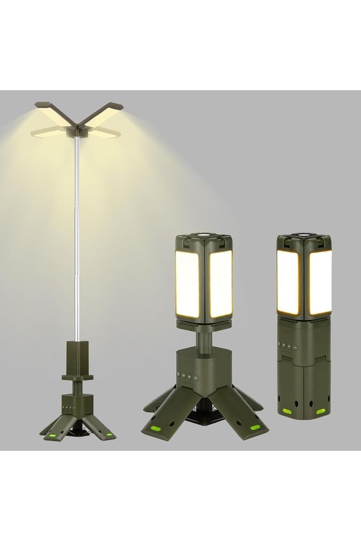 Multifunctional telescopic LED camping lamp