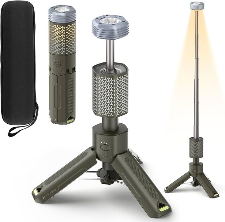 Multifunctional telescopic LED camping lamp